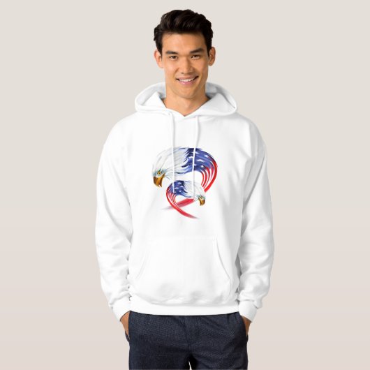 Mannen Patriotic Hoodie (Voorkant volledig)