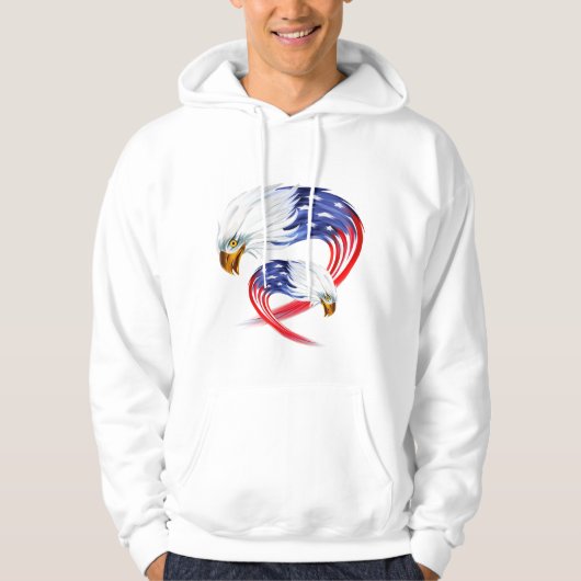 Mannen Patriotic Hoodie (Voorkant)