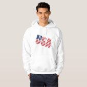 Mannen Patriotic Hoodie (Voorkant volledig)