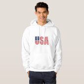 Mannen Patriotic Hoodie (Voorkant volledig)