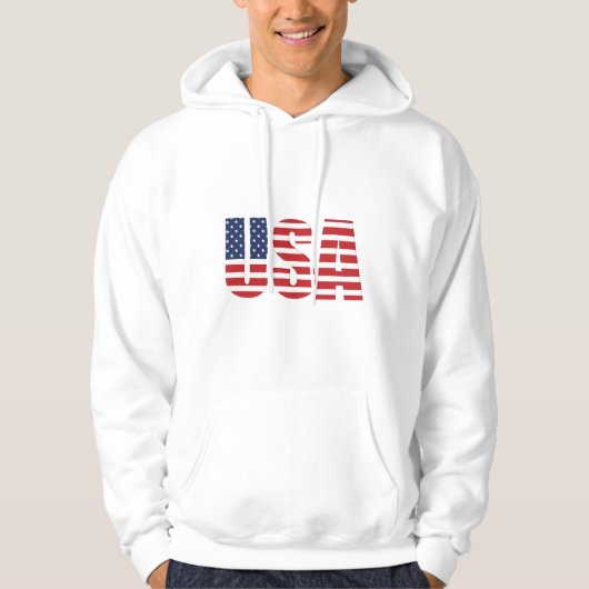 Mannen Patriotic Hoodie (Voorkant)