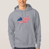 Mannen Patriotic Hoodie (Voorkant)