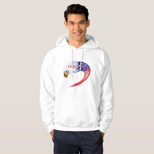 Mannen Patriotic Hoodie (Voorkant volledig)
