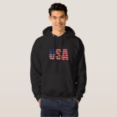 Mannen Patriotic Pullover Hoodie (Voorkant volledig)