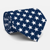 Mannen Patriotic Stars Stropdas (Opgerold)