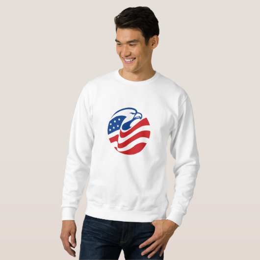 Mannen Patriotic Sweatshirt (Voorkant volledig)
