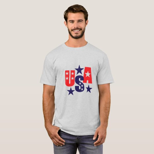 Mannen Patriotic T-shirt (Voorkant volledig)