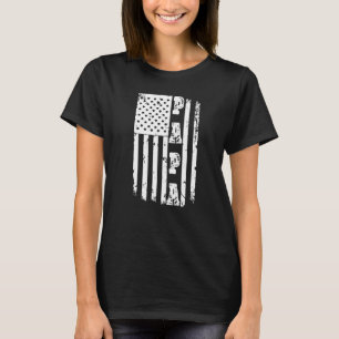 Mannen Patriottisch Amerikaans Vlag Dag Papa Hus T-shirt