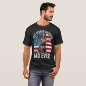 Mannen Patriottisch Duits Shepherd Dad American Fl T-shirt (Voorkant volledig)