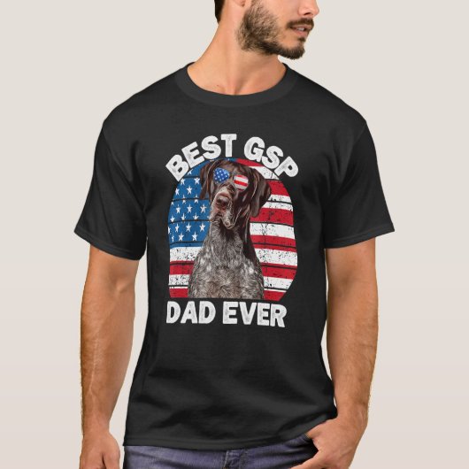 Mannen Patriottisch Duits Shorthaired Pointer Dad  T-shirt (Voorkant)