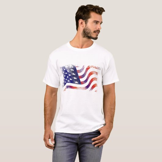 Mannen Patriottisch Shirt (Voorkant volledig)