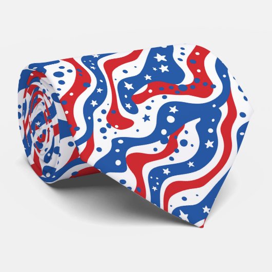 Mannen Patriottisch Stropdas (Opgerold)