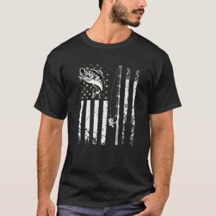 Mannen Patriottisch Vissen Camouflage Verenigde St T-shirt