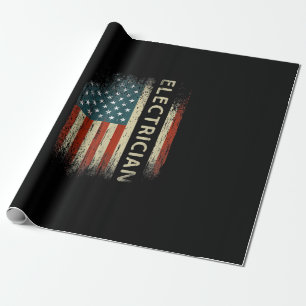 Mannen Patriottische Elektricien Gifts Amerikaanse Cadeaupapier