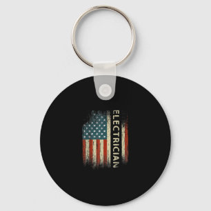 Mannen Patriottische Elektricien Gifts Amerikaanse Sleutelhanger