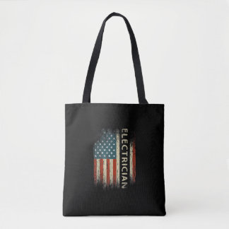 Mannen Patriottische Elektricien Gifts Amerikaanse Tote Bag
