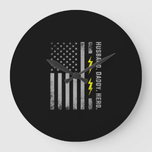 Mannen patriottische elektricien vader Amerikaanse Grote Klok