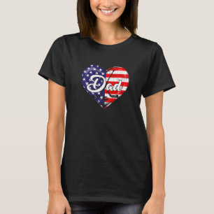 Mannen Patriottische Hockey Papa Amerikaanse Vlag T-shirt
