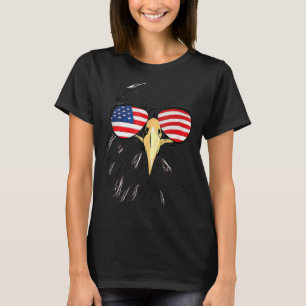 Mannen Patriottische Kale Adelaar VS Amerikaanse v T-shirt