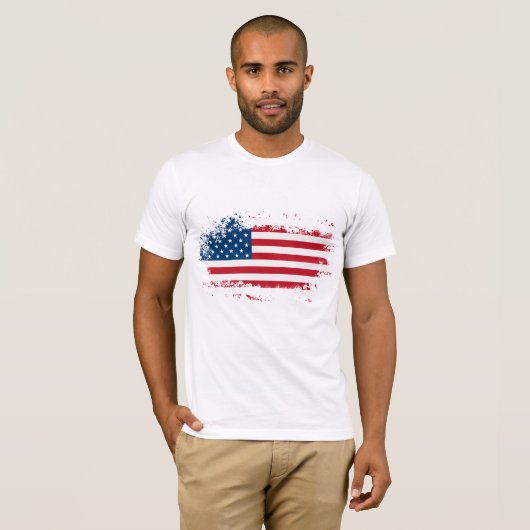 Mannen patriottische T-shirt (Voorkant volledig)