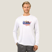 Mannen Patriottische Truckin' Lange Mouw Tri-Blend Shirt (Voorkant)