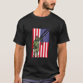 Mannen patriottische visser Vist Camouflage USA Am T-shirt (Voorkant)