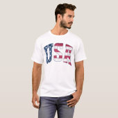 Mannen Patriottische Vlag VS Korte Mouw Graphic T-shirt (Voorkant volledig)