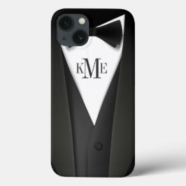 Mannen patroon van Tuxedo Suit - Uniek monogram iPhone 13 Hoesje