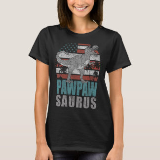 Mannen Pawpawsaurus Rex Dinosaur Grandpa Saurus Am T-shirt