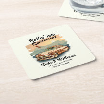 Mannen pensioen retro klassieke auto woestijn zons