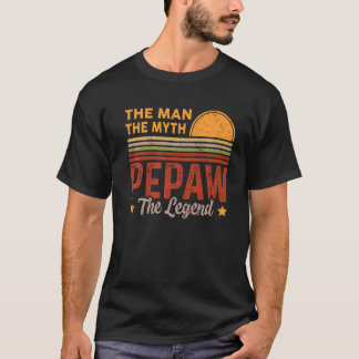 Mannen pepaw Het Man Myth Legend Retro Grandpa Fat T-shirt