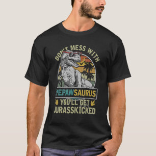 Mannen Pepaw Rex Saurus Papasaurus Dinosaurus Man  T-shirt