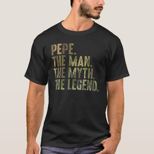 Mannen Pepe Man Myth Legend Van Kleinkinderen Pepe T-shirt (Voorkant)