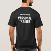 Mannen Personal Trainer Modern Big Font Naam Tekst T-shirt (Achterkant)