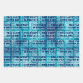 Mannen personaliseren Birthday Gezegden 3 Blauw Inpakpapier Vel (Voorkant 2)