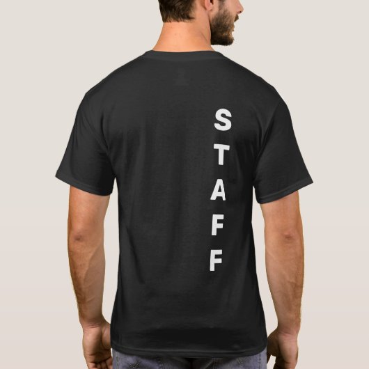 Mannen Personeelsbulkwerk dubbelzijdig ontwerp zwa T-shirt (Achterkant)