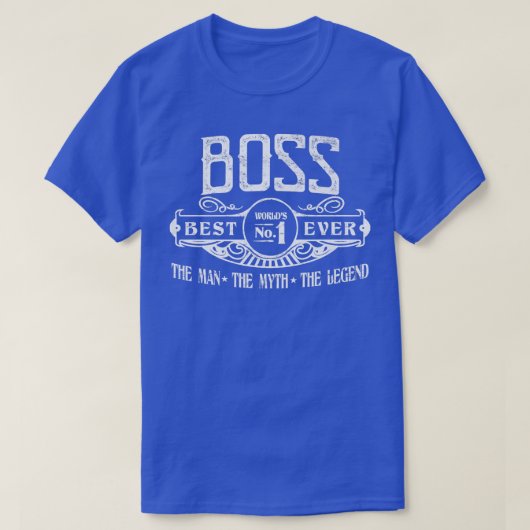 Mannen persoonlijke baas Beste nr. T-shirt (Design voorkant)