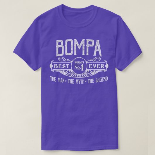 Mannen persoonlijke Bompa Best No T-shirt (Design voorkant)