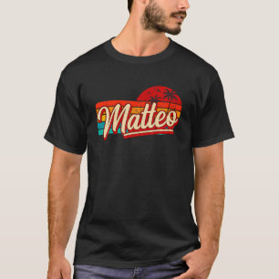 Mannen persoonlijke naam Matteo Retro voornaam T-shirt
