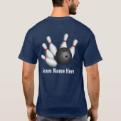Mannen persoonlijke teamBowling-Shirt T-shirt (Achterkant)
