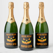 Mannen Peter Pumpkin Eater Halloween Koppels Sparkling Wijnetiket (Flessen)