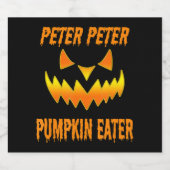 Mannen Peter Pumpkin Eater Halloween Koppels Sparkling Wijnetiket (Enkel label)