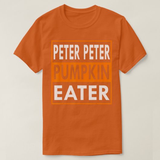Mannen Peter Pumpkin Eater Matching Couple Hallowe T-shirt (Design voorkant)