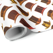 Mannen  Petten Patroon Cadeaupapier (Rol Hoek)