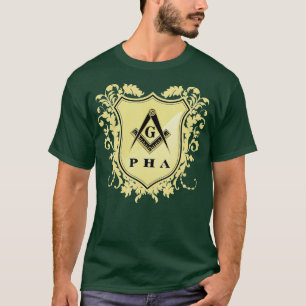 Mannen PHA Masonic Crest T Prince Hall Mason T-shi T-shirt