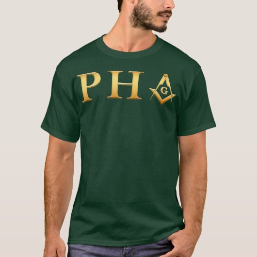 Mannen PHA Vrijmetselaar Prince Hall Mason Masonic T-shirt (Voorkant)