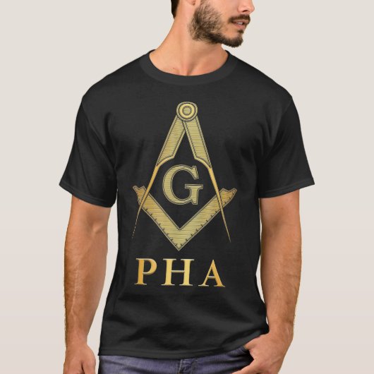 Mannen PHA Vrijmetselaar Prince Hall Mason Masonic T-shirt (Voorkant)