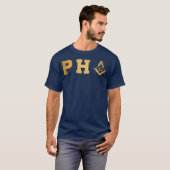 Mannen PHA Vrijmetselaar Prince Hall Mason Masonic T-shirt (Voorkant volledig)