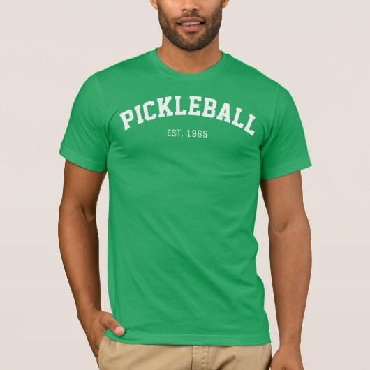 Mannen PICKLEBALL Athletic Jersey (groen) T-shirt (Voorkant)