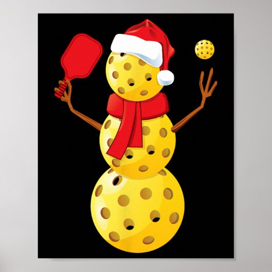 Mannen Pickleball Christmas Shirt Funny Pickleball Poster (Voorkant)